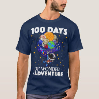 T-shirt 100 Days of School Astronaut Outer Space Boys Kids