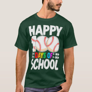 T-shirt 100 Days of School Baseball Teacher Kids 100th Day