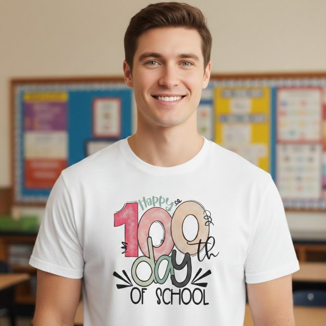 T-shirt 100 Days of School Celebration Basic (Créateur téléchargé)