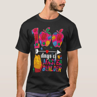 T-shirt 100 Days of School Cute Toy Build Bricks Teacher S