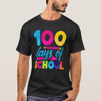 T-shirt 100 Days Of School Funny 100 Days Brighter For Tea