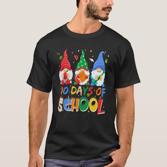 T-shirt 100 Days Of School Funny Gnome Virtual Learning Te (Devant)