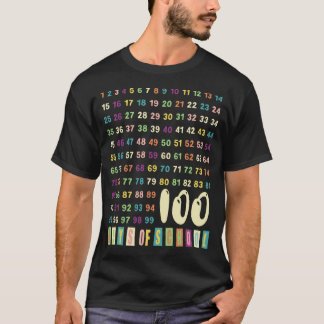 T-shirt 100 Days of School Math Teachers Girls Counting