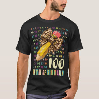 T-shirt 100 Days of School Math Teachers Girls Counting 