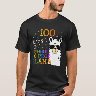 T-shirt 100 Days Of School No Prob llama Llama Teacher 100