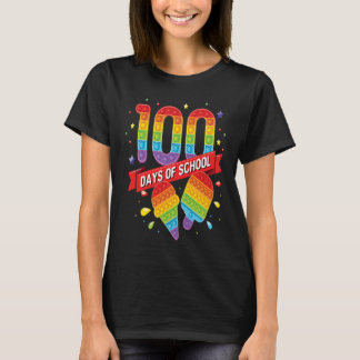 T-shirt 100 Days of School Pop it Fidget Toy Poppin Thru 1