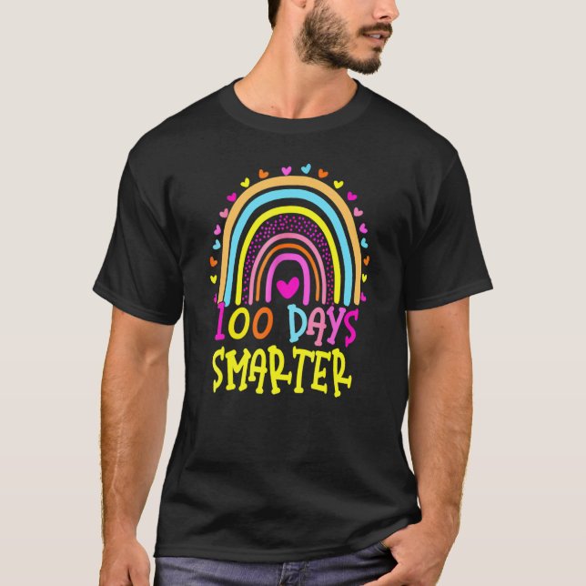 T-shirt 100 Days Of School Rainbow Teacher Shirt 100th Day (Devant)
