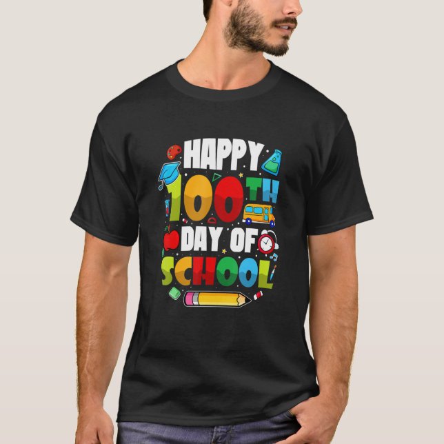 T-shirt 100 Days Of School Students Teachers 2023 Boys Gir (Devant)