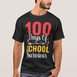T-shirt 100 Days Of School Survivor 100 Days of School