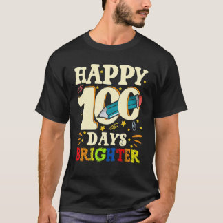 T-shirt 100 Days of School Teachers Kids Child Boys 100 Da