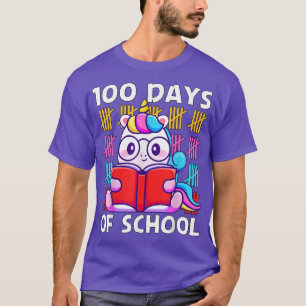 T-shirt 100 Days of School Unicorn 100e jour of school Te