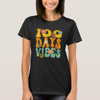 T-shirt 100 Days Of School Vibes 100th Day Of School Retro