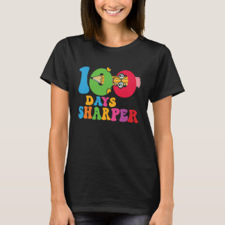 T-shirt 100 Days Sharper Teacher Student Happy 100th Day O