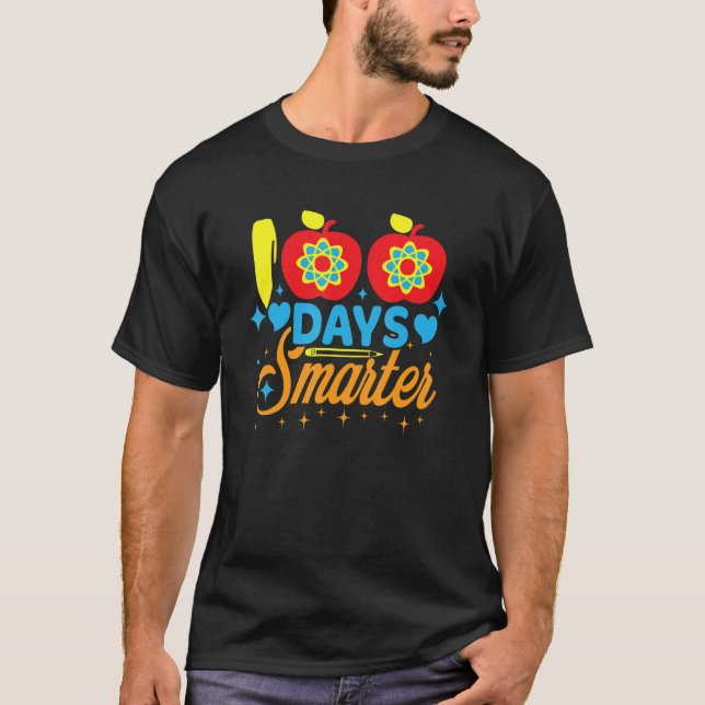 T-shirt 100 Days Smarter 100th Day Of School Funny Student (Devant)