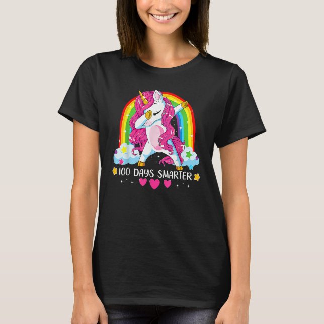 T-shirt 100 Days Smarter 100th Day Of School Girls Princes (Devant)