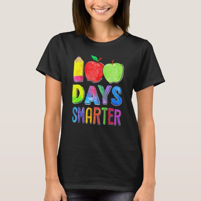 T-shirt 100 Days Smarter 100th Day Of School Shirt Women T (Devant)