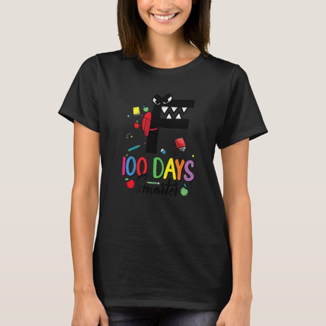 T-shirt 100 Days Smarter Alphabet Lore F School Costume Te (Devant)
