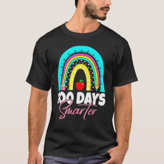 T-shirt 100 Days Smarter Funny 100th Day Of School Rainbow