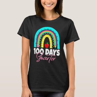 T-shirt 100 Days Smarter Funny 100th Day Of School Rainbow