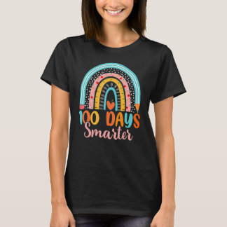 T-shirt 100 Days Smarter Happy 100th Day Of School Rainbow