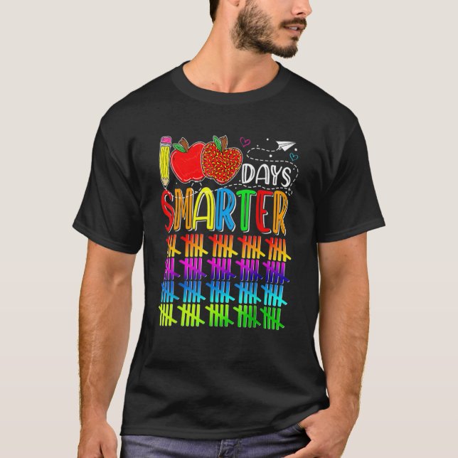 T-shirt 100 Days Smarter Happy 100th Day Of School Student (Devant)