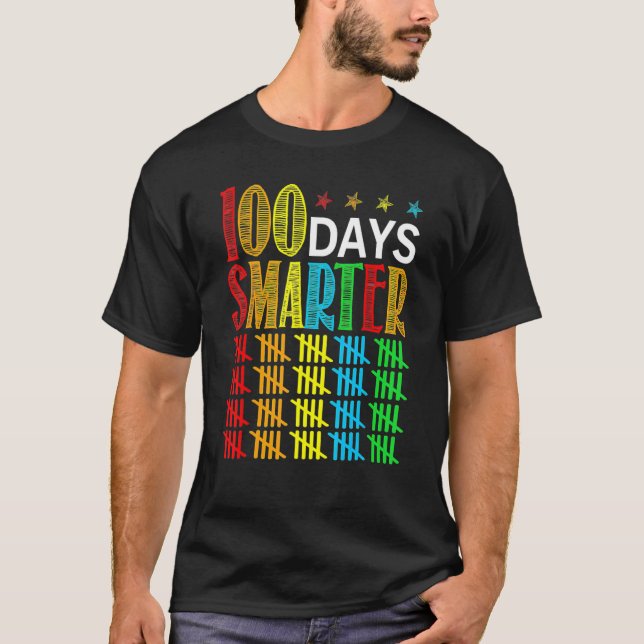 T-shirt 100 Days Smarter Happy 100th Day Of School Student (Devant)
