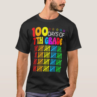 T-shirt 100 Days Smarter Seventh Grade 100th Day Of School