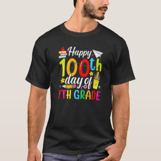 T-shirt 100 Days Smarter Seventh Grade 100th Day Of School