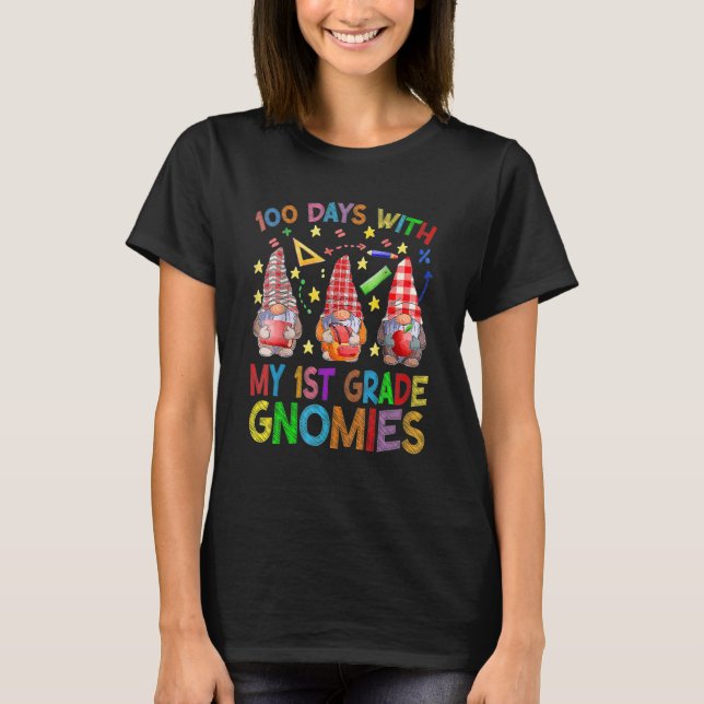 T-shirt 100 Days With My 1st Grade Gnomes Virtual Teachers (Devant)