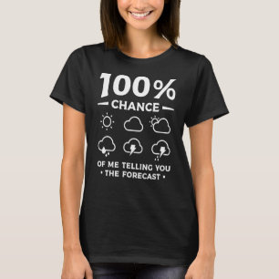 T-shirt 100% De Chance De Moi De Vous Dire La Prévision