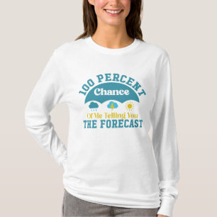 T-shirt 100% De Chance De Moi De Vous Dire La Prévision