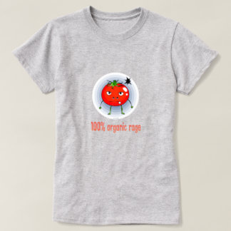 T-shirt 100% de Rage Biologique - Tomate Furieuse Drôle