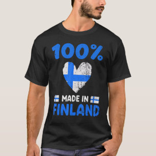 T-shirt 100% Fabriqué En Finlande Finn Garçons Filles Enfa