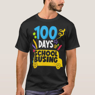 T-shirt 100 Jour De L'École En Occupant Funny Bus Driver a