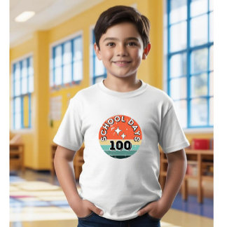 T-shirt 100 journées scolaires, T-shirts de l'écol