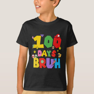 T-shirt 100 Jours Bruh Funny 100E Jour D'École Pour Enfant