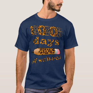 T-shirt 100 jours crayon 100 jours de l'école léopard colo