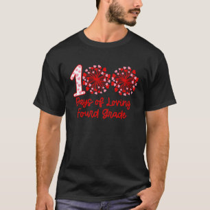 T-shirt 100 Jours D'Amour Quatrième Année Coeur 100E Jour 