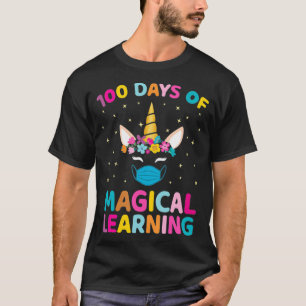 T-shirt 100 Jours d'Apprentissage Magique Cute Unicorn En