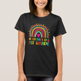 T-shirt 100 Jours De 1Ere Classe Leopard Arc-En-Ciel 100Èm