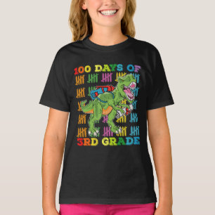 T-shirt 100 Jours De 3E Année T Rex Dinosaur School