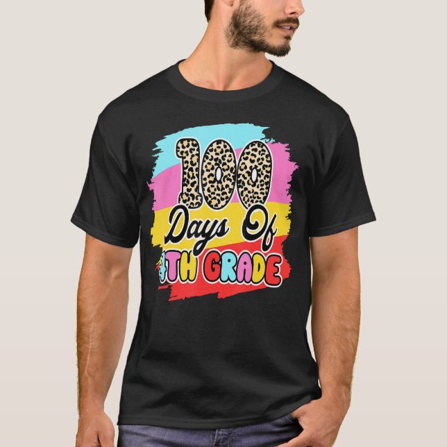 T-shirt 100 Jours de 4e année 100 jours Plus intelligent 1 (Devant)