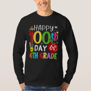 T-shirt 100 Jours De 4E Année Bonne 100E Jour De L'École T