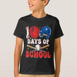 T-shirt 100 Jours De Baseball Scolaire 100E Jour Pour Les