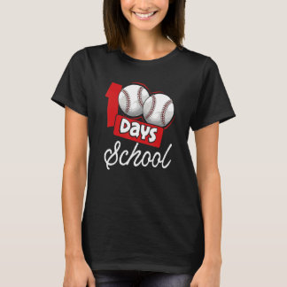 T-shirt 100 Jours De Baseball Scolaire De Softball Enfants