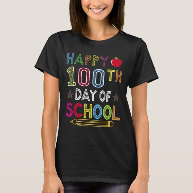 T-shirt 100 Jours De Cadeau Scolaire Enfants Pour L'Étudia (Devant)
