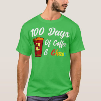 T-shirt 100 Jours De Café & Chaos - 100ème Jour École Teac