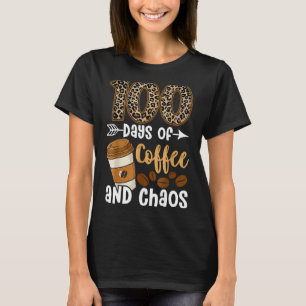 T-shirt 100 Jours De Café Et Chaos 100E Jour D'École