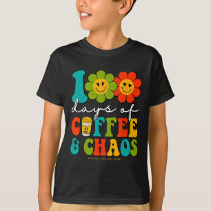 T-shirt 100 Jours De Café Et Chaos Enseignant 100 Jours De