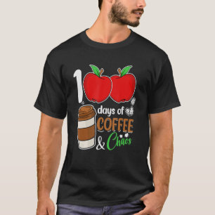 T-shirt 100 Jours De Café Et Chaos Enseignant 100E Jour De